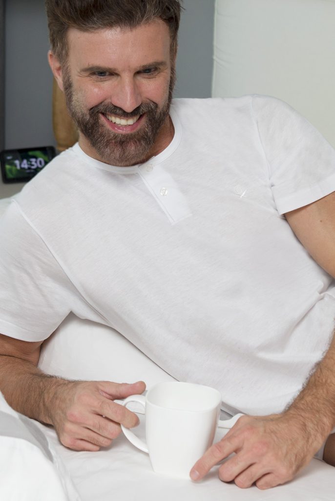 Maglia serafino a manica corta